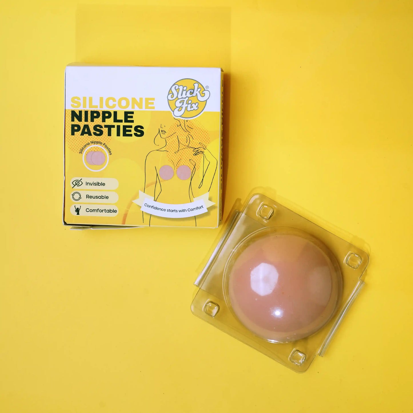 SlickFix Silicone Nipple Pasties – Reusable & Seamless Coverage