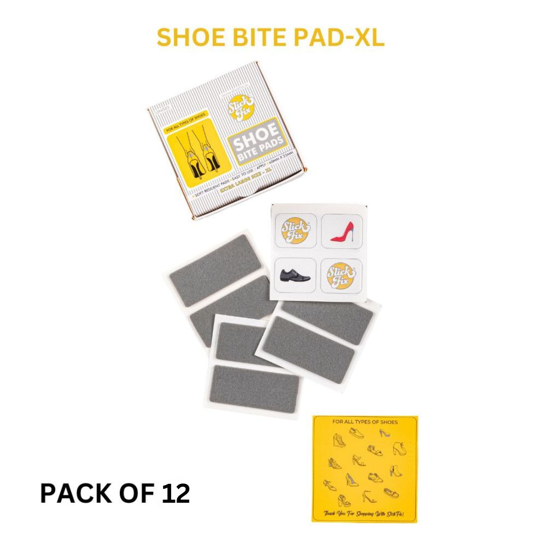 SlickFix Shoe Bite Protector Pads (X-Large): Skin-Friendly pads for Ultimate Comfort
