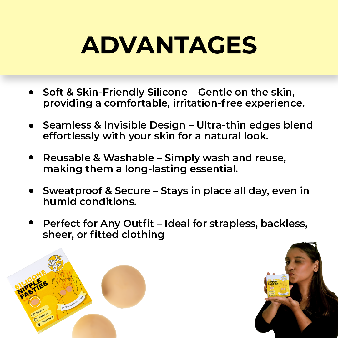 SlickFix Silicone Nipple Pasties – Reusable & Seamless Coverage
