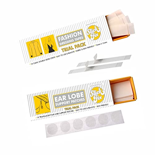 Slickfix Combo Pack - Fashion Dressing Tape & Ear Lobe Tape (18 pcs each)