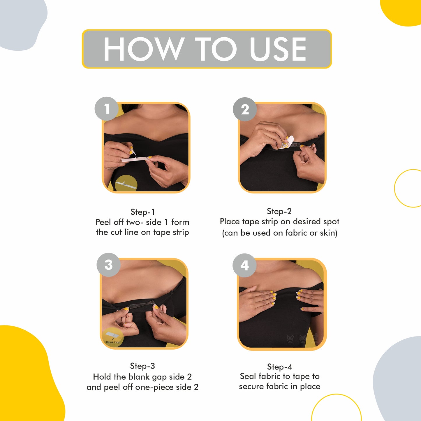 Slickfix Combo Pack - Fashion Dressing Tape (36 pcs each) & Nipple Covers (Skin Colour) (10 pcs each)