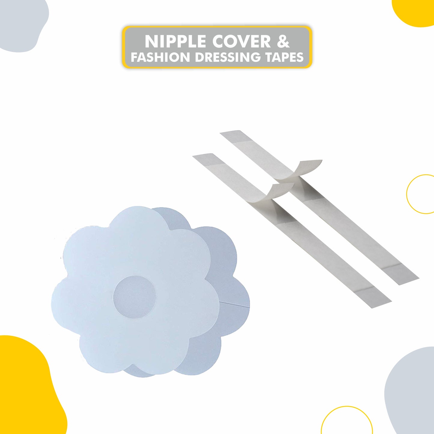 Slickfix Combo Pack - Fashion Dressing Tape (36 pcs each) & Nipple Covers (Transparent Colour) (10 pcs each)