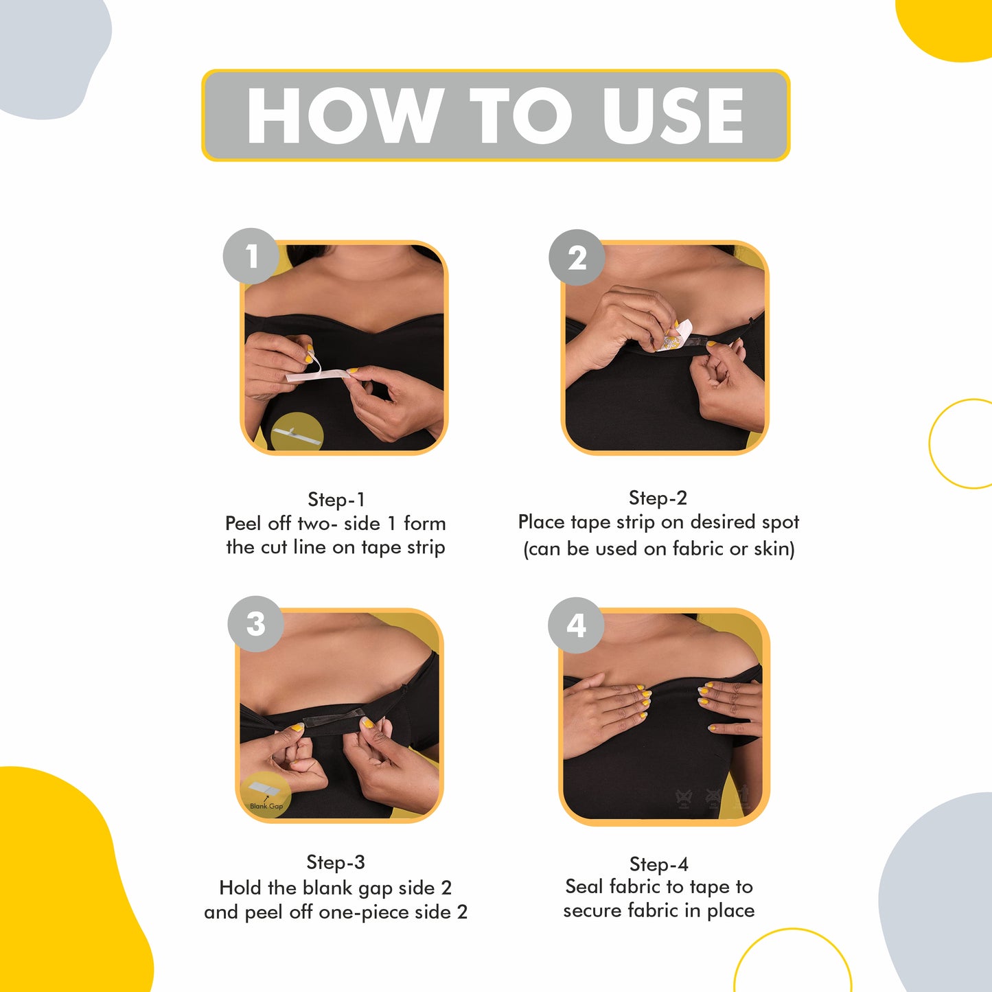 Slickfix Combo Pack - Fashion Dressing Tape (36 pcs each) & Nipple Covers (Transparent Colour) (10 pcs each)