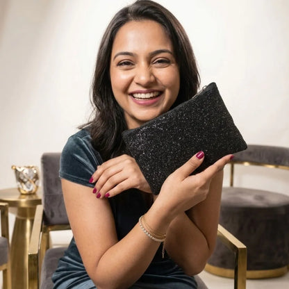SlickFix Glitter pouch - Black