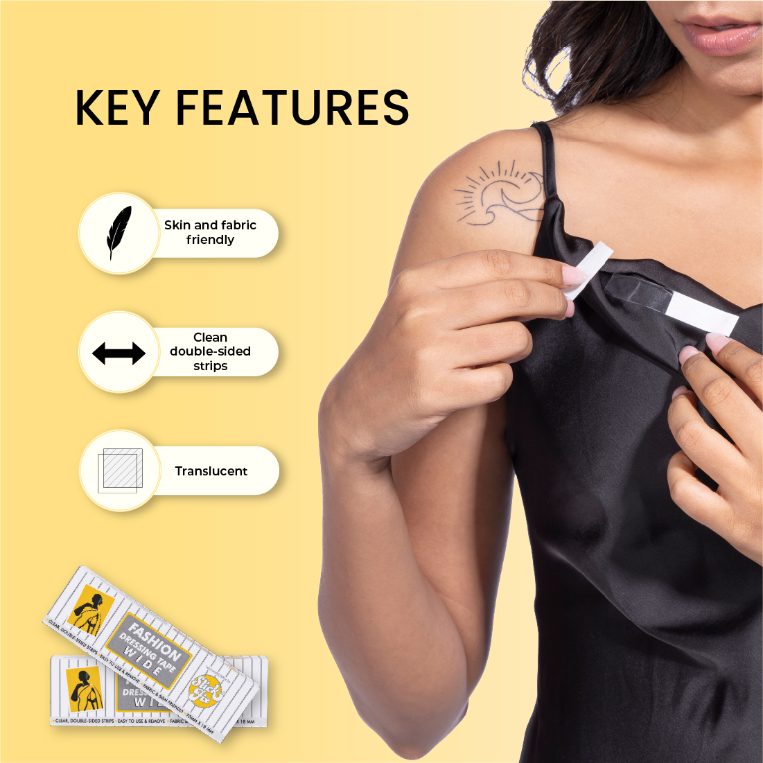 SlickFix Fashion Dressing Tape-(WIDE)|Transparent