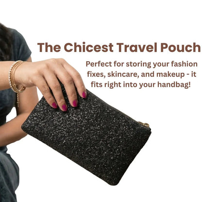 SlickFix Glitter pouch - Black