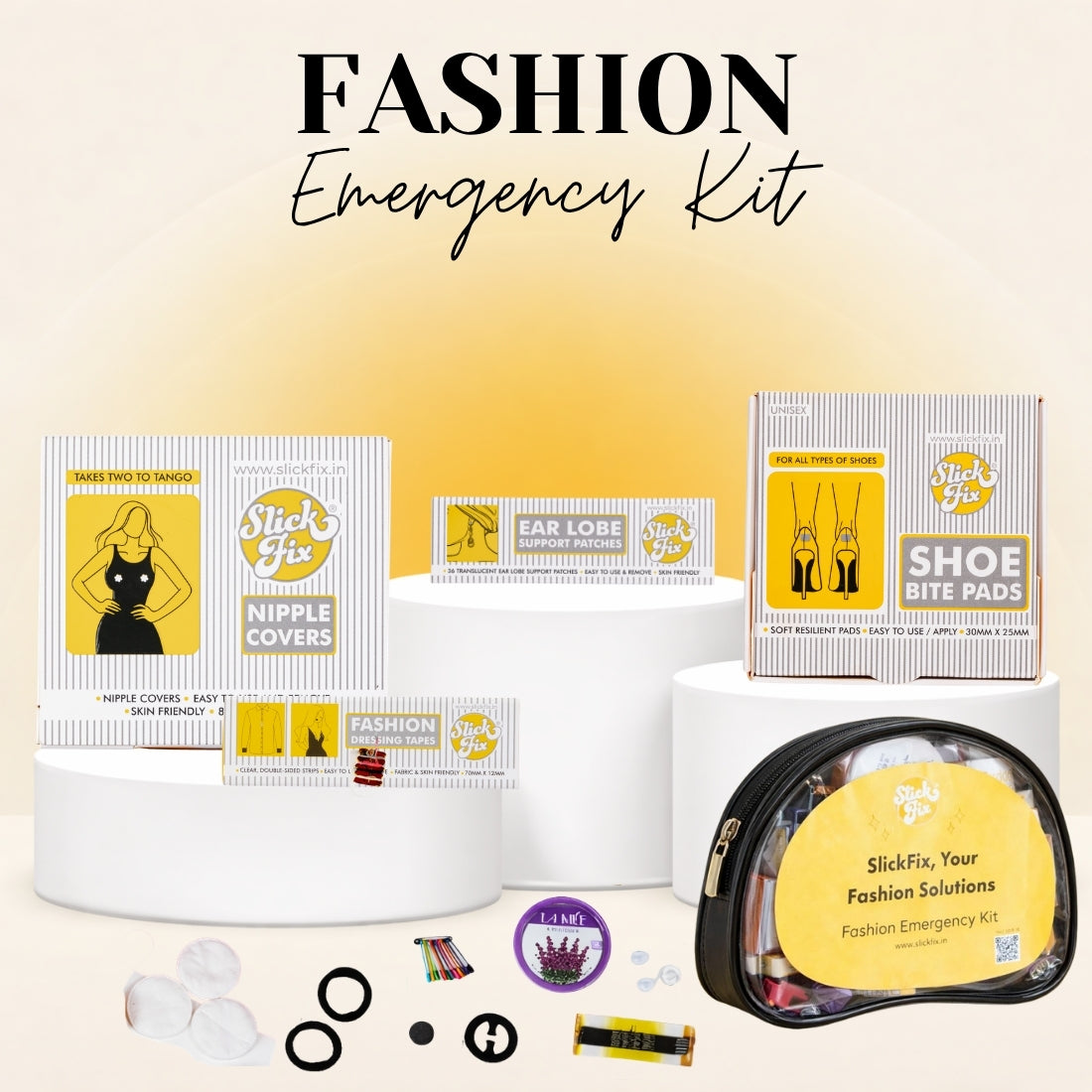 SlickFix Fashion Emergency Kit with Travel Pouch