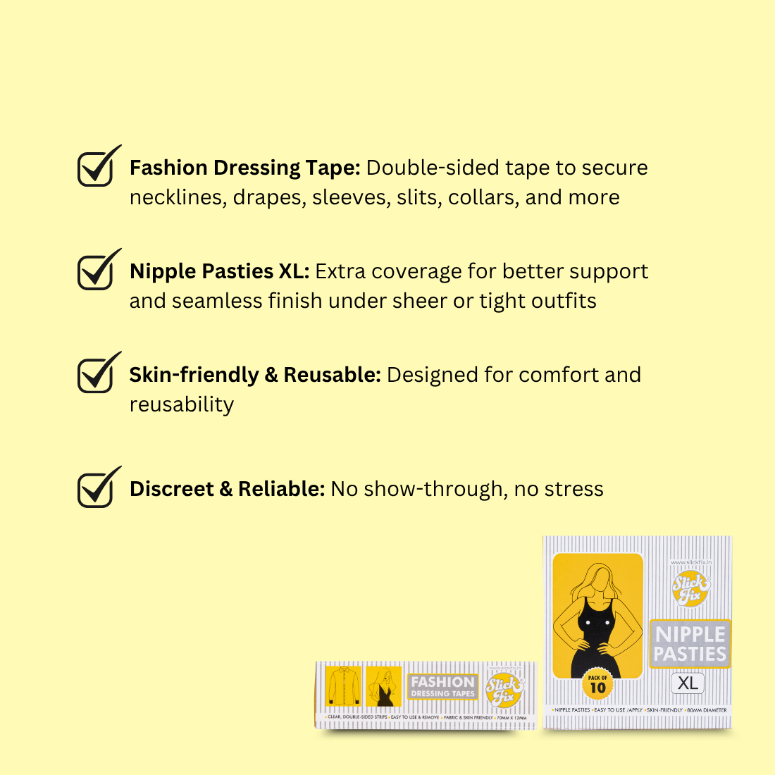 Nipple pasties xl & Fashion dressing tape 