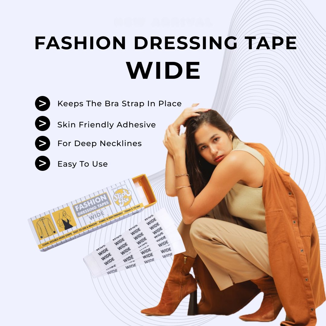 SlickFix Fashion Dressing Tape-(WIDE)|Transparent