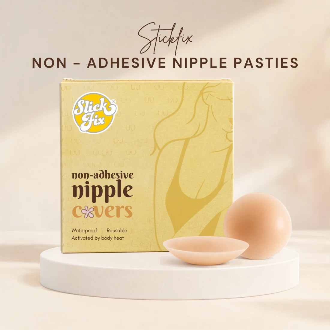 SlickFix Non Adhesive Silicone Nipple Pasties