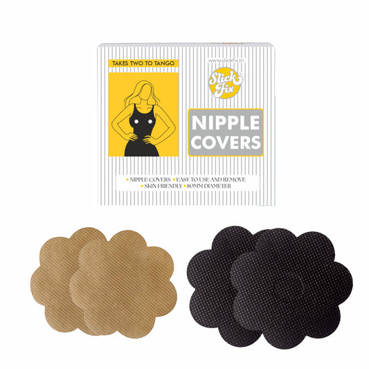 SLICKFIX Self Adhesive Nipple Covers Breast Concealer Mix Color Pack of 10